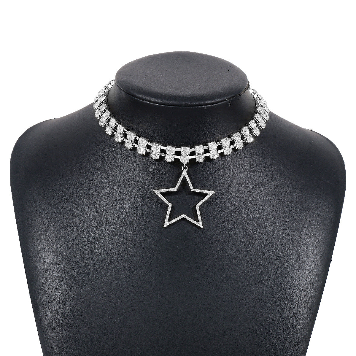 Wholesale Five-pointed Star Diamond Necklace Clavicle Chain